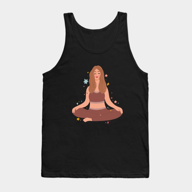 Yoga and meditation practice Tank Top by rafaelaper